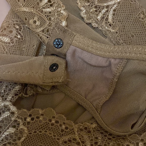 Rene rofe lingerie bodysuit push-up medium tan color - Picture 6 of 9